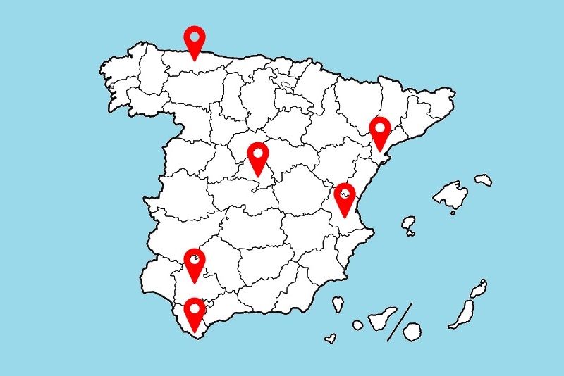 Mapa de la red de centros de desintoxicación en España